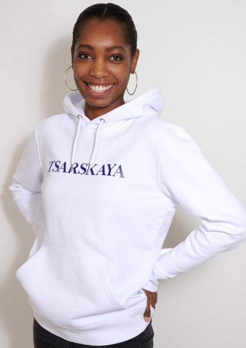 HOODIE WHITE TSARSKAYA  / UNISEX