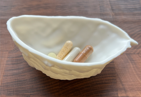 HOUSE OF OYSTERS HANDMADE MONT BLANC BISCUIT PORCELAIN  SMALL OYSTER BOWL TYP 2