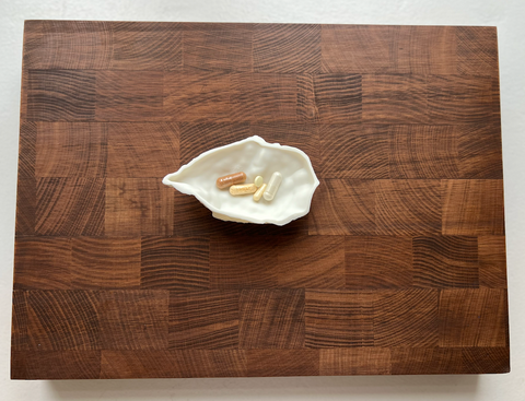 HOUSE OF OYSTERS HANDMADE MONT BLANC BISKUITPORZELLAN AUSTERNSCHÄLCHEN TYP 3