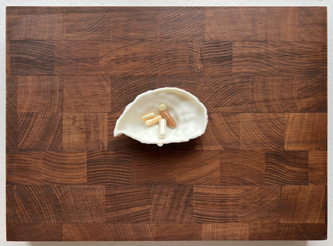 HOUSE OF OYSTERS HANDMADE MONT BLANC BISKUITPORZELLAN AUSTERNSCHÄLCHEN TYP 1