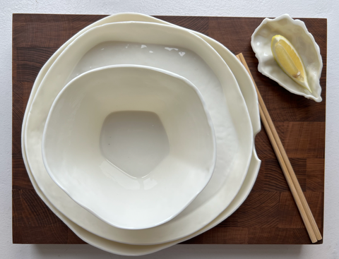 HOUSE OF OYSTERS HANDMADE MONT BLANC PORZELLAN SCHALE MEDIUM