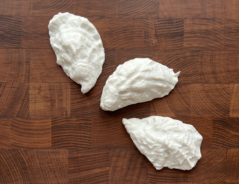 HOUSE OF OYSTERS HANDMADE MONT BLANC BISKUITPORZELLAN AUSTERNSCHÄLCHEN TYP 3