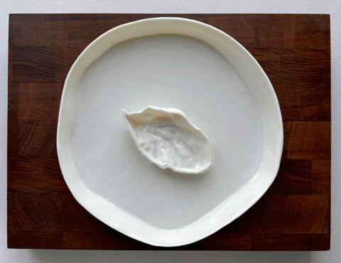 HOUSE OF OYSTERS HANDMADE MONT BLANC PORZELLAN AUSTERNTELLER MEDIUM