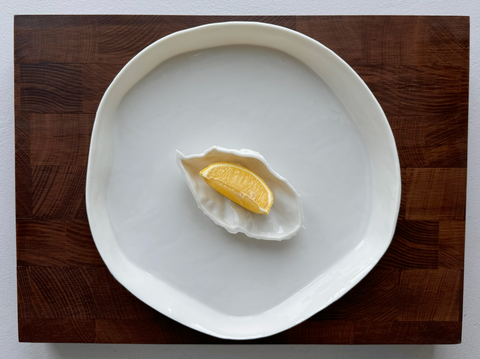 HOUSE OF OYSTERS HANDMADE MONT BLANC PORZELLAN AUSTERNTELLER MEDIUM