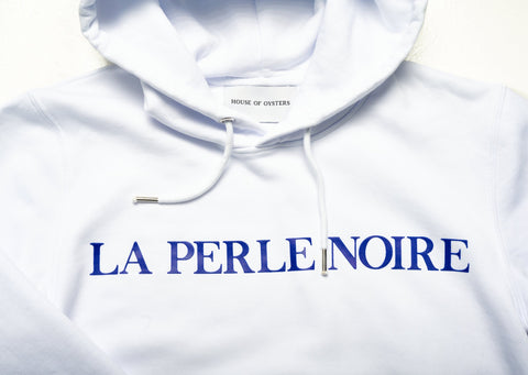 HOODIE WHITE LA PERLE NOIRE / UNISEX 