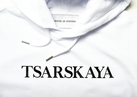 HOODIE WHITE TSARSKAYA  / UNISEX