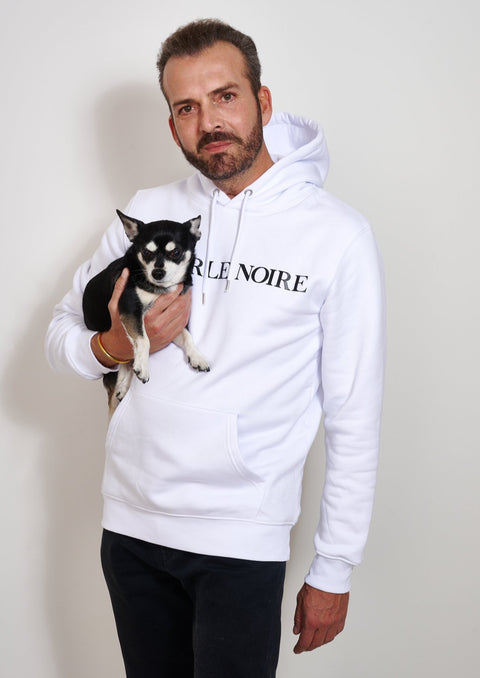 HOODIE WHITE LA PERLE NOIRE / UNISEX 