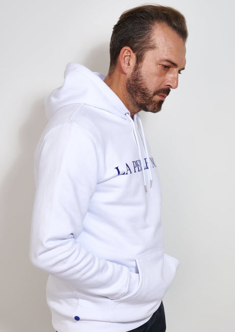 HOODIE WHITE LA PERLE NOIRE / UNISEX 