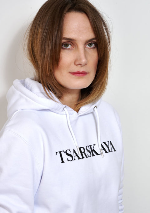 HOODIE WHITE TSARSKAYA  / UNISEX