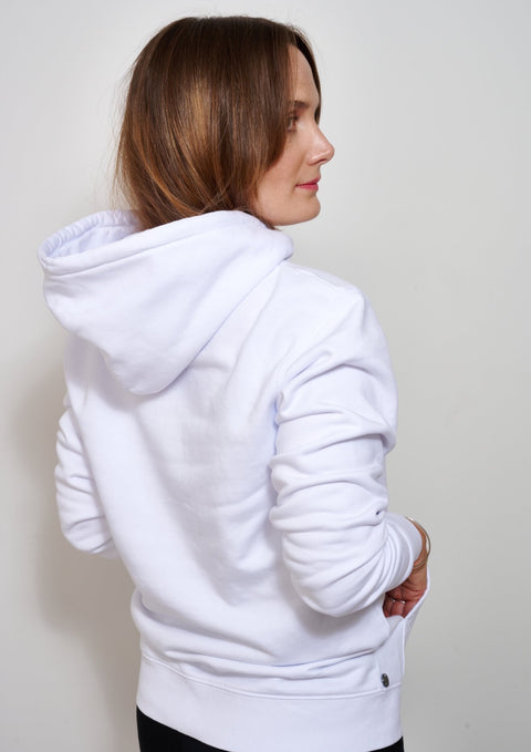 HOODIE WHITE EMERALD ROCK / UNISEX