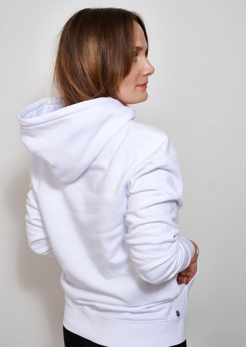HOODIE WHITE LA PERLE NOIRE / UNISEX 